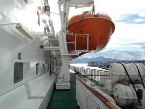 An Bord der Hurtigruten - An Deck 5 der MS Nordnorge